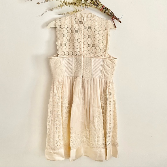 Ulla Johnson Sabrina Lace-Up Sweetheart Mini Dress Ivory 6 NWT - Picture 12 of 16